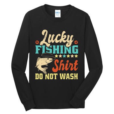 Funny My Lucky Fishing dad Tall Long Sleeve T-Shirt