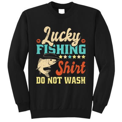 Funny My Lucky Fishing dad Tall Sweatshirt