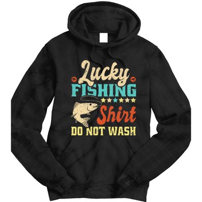 Funny My Lucky Fishing dad Tie Dye Hoodie