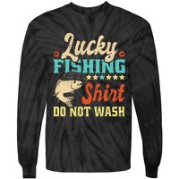 Funny My Lucky Fishing dad Tie-Dye Long Sleeve Shirt