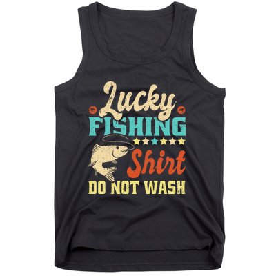 Funny My Lucky Fishing dad Tank Top