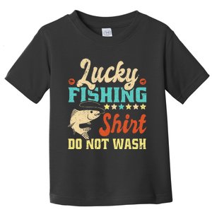 Funny My Lucky Fishing dad Toddler T-Shirt