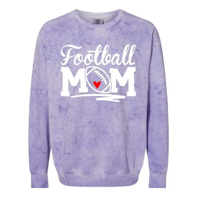 Football Mom Leopard Football Love Football Player Colorblast Crewneck Sweatshirt