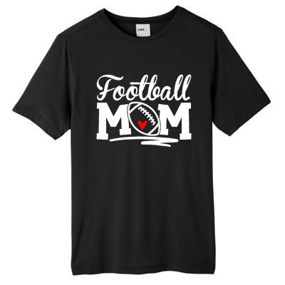 Football Mom Leopard Football Love Football Player Tall Fusion ChromaSoft Performance T-Shirt