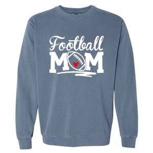 Football Mom Leopard Football Love Football Player Garment-Dyed Sweatshirt