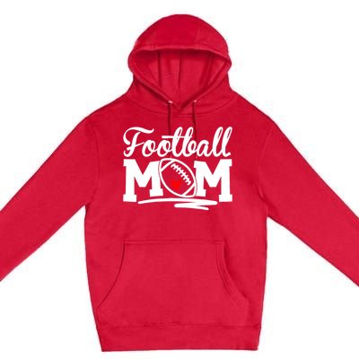 Football Mom Leopard Football Love Football Player Premium Pullover Hoodie