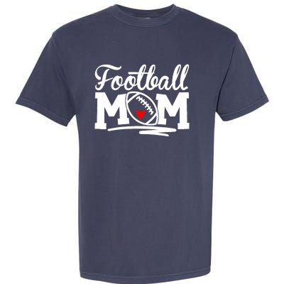 Football Mom Leopard Football Love Football Player Garment-Dyed Heavyweight T-Shirt