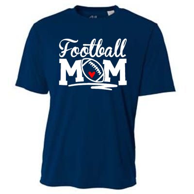 Football Mom Leopard Football Love Football Player Cooling Performance Crew T-Shirt