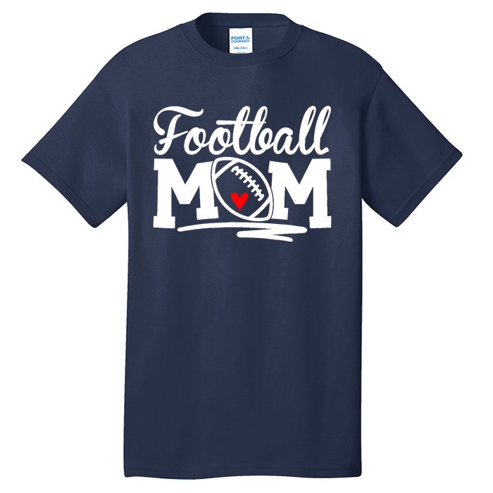 Football Mom Leopard Football Love Football Player Tall T-Shirt