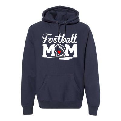 Football Mom Leopard Football Love Football Player Premium Hoodie