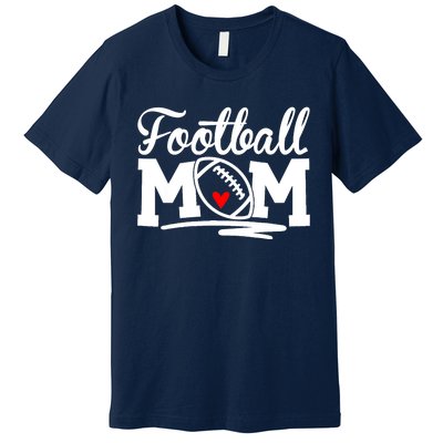 Football Mom Leopard Football Love Football Player Premium T-Shirt