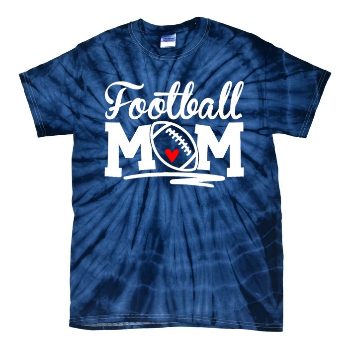 Football Mom Leopard Football Love Football Player Tie-Dye T-Shirt