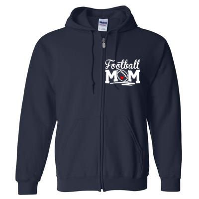 Football Mom Leopard Football Love Football Player Full Zip Hoodie