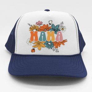 Floral Mama Life Thankful Mama Fall Thanksgiving Mothers Day Trucker Hat