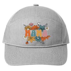 Floral Mama Life Thankful Mama Fall Thanksgiving Mothers Day 7-Panel Snapback Hat