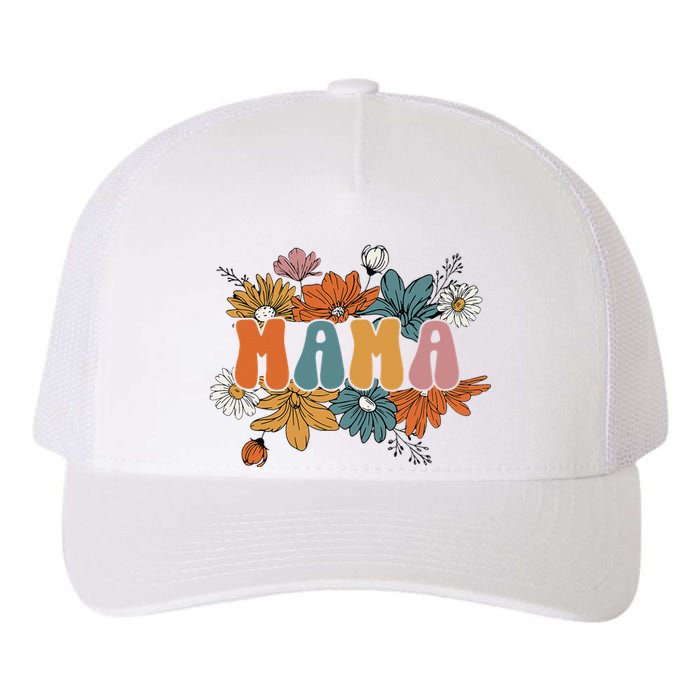 Floral Mama Life Thankful Mama Fall Thanksgiving Mothers Day Yupoong Adult 5-Panel Trucker Hat