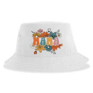 Floral Mama Life Thankful Mama Fall Thanksgiving Mothers Day Sustainable Bucket Hat