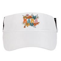 Floral Mama Life Thankful Mama Fall Thanksgiving Mothers Day Adult Drive Performance Visor