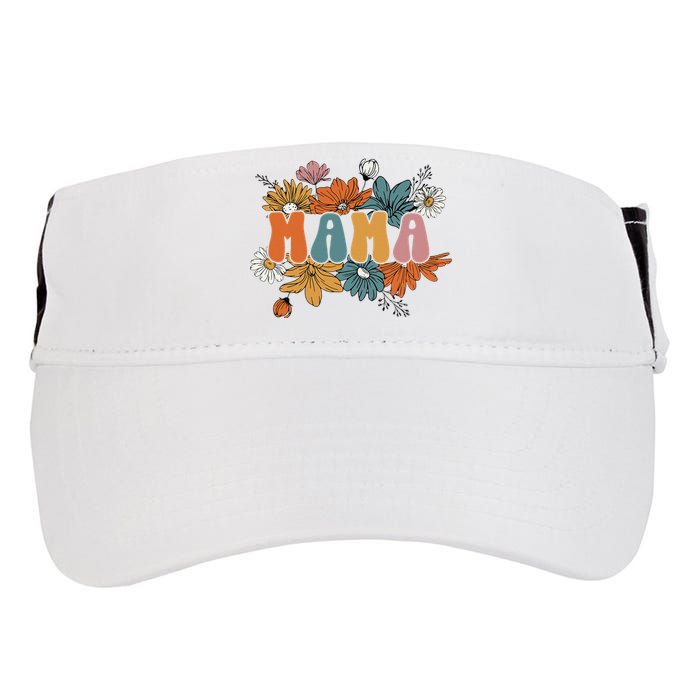 Floral Mama Life Thankful Mama Fall Thanksgiving Mothers Day Adult Drive Performance Visor