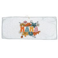 Floral Mama Life Thankful Mama Fall Thanksgiving Mothers Day Large Microfiber Waffle Golf Towel