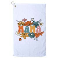 Floral Mama Life Thankful Mama Fall Thanksgiving Mothers Day Platinum Collection Golf Towel