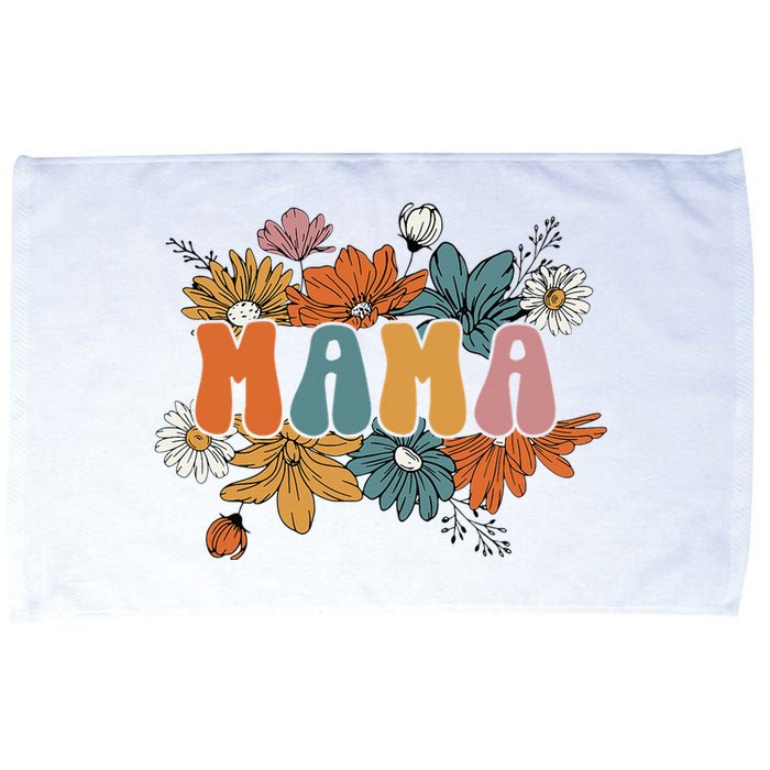 Floral Mama Life Thankful Mama Fall Thanksgiving Mothers Day Microfiber Hand Towel