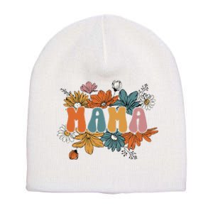 Floral Mama Life Thankful Mama Fall Thanksgiving Mothers Day Short Acrylic Beanie