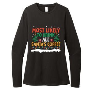 Funny Most Likely To All SantaS Coffee Christmas Gift Womens CVC Long Sleeve Shirt