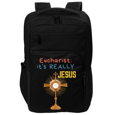 Front My Lord Monstrance Back Eucharist ItS Really Jesus Impact Tech Backpack
