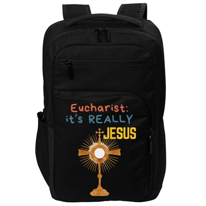 Front My Lord Monstrance Back Eucharist ItS Really Jesus Impact Tech Backpack