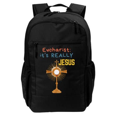 Front My Lord Monstrance Back Eucharist ItS Really Jesus Backpack