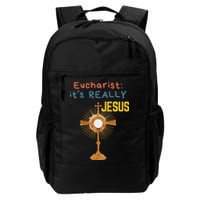 Front My Lord Monstrance Back Eucharist ItS Really Jesus Backpack