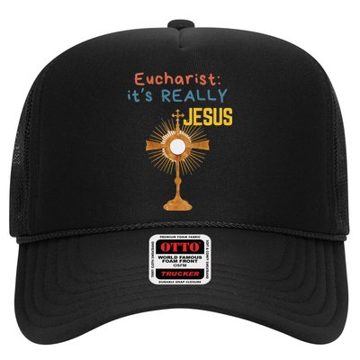 Front My Lord Monstrance Back Eucharist ItS Really Jesus Hat