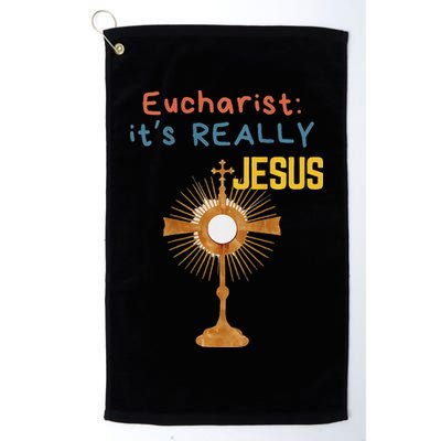Front My Lord Monstrance Back Eucharist ItS Really Jesus Golf Towel