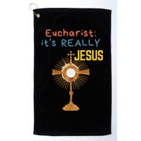 Front My Lord Monstrance Back Eucharist ItS Really Jesus Golf Towel