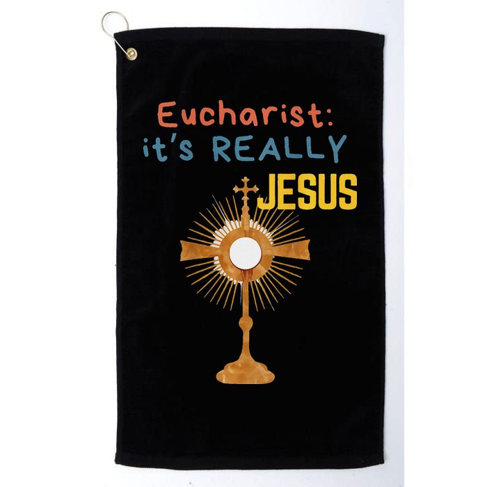 Front My Lord Monstrance Back Eucharist ItS Really Jesus Golf Towel