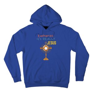 Front My Lord Monstrance Back Eucharist ItS Really Jesus Hoodie