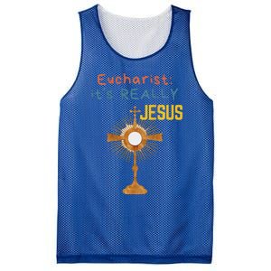 Front My Lord Monstrance Back Eucharist ItS Really Jesus Mesh Reversible Basketball Jersey Tank