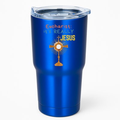 Front My Lord Monstrance Back Eucharist ItS Really Jesus Tumbler