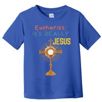 Front My Lord Monstrance Back Eucharist ItS Really Jesus Toddler T-Shirt