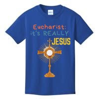 Front My Lord Monstrance Back Eucharist ItS Really Jesus Kids T-Shirt