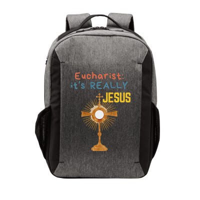 Front My Lord Monstrance Back Eucharist ItS Really Jesus Vector Backpack