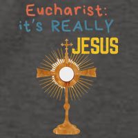 Front My Lord Monstrance Back Eucharist ItS Really Jesus Vector Backpack