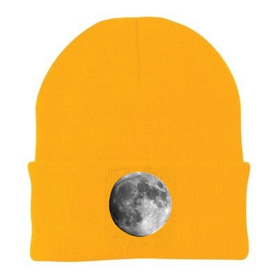 Full Moon Luna Astronomy Space Galaxy Stars Knit Cap Winter Beanie