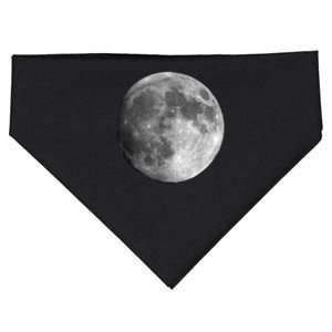 Full Moon Luna Astronomy Space Galaxy Stars USA-Made Doggie Bandana