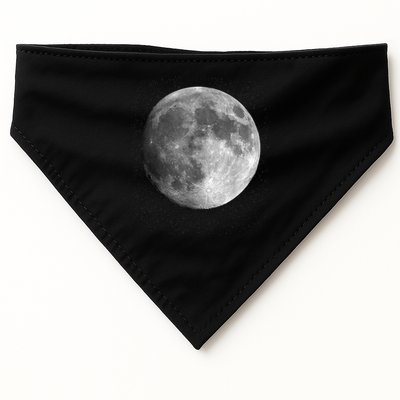 Full Moon Luna Astronomy Space Galaxy Stars USA-Made Doggie Bandana