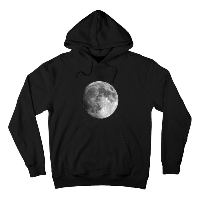 Full Moon Luna Astronomy Space Galaxy Stars Hoodie