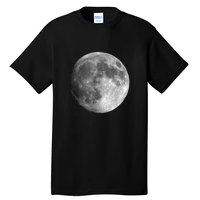 Full Moon Luna Astronomy Space Galaxy Stars Tall T-Shirt