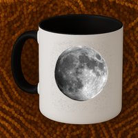 Full Moon Luna Astronomy Space Galaxy Stars Mug