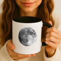 Full Moon Luna Astronomy Space Galaxy Stars Mug